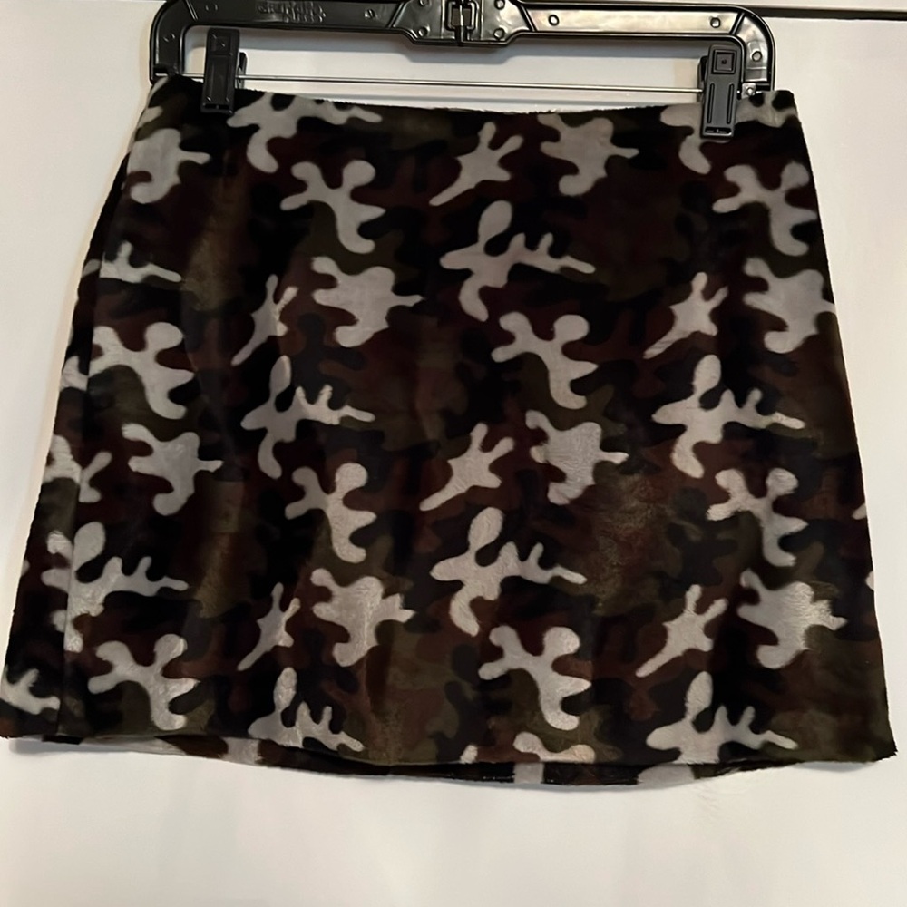 Camouflage soft mini skirt